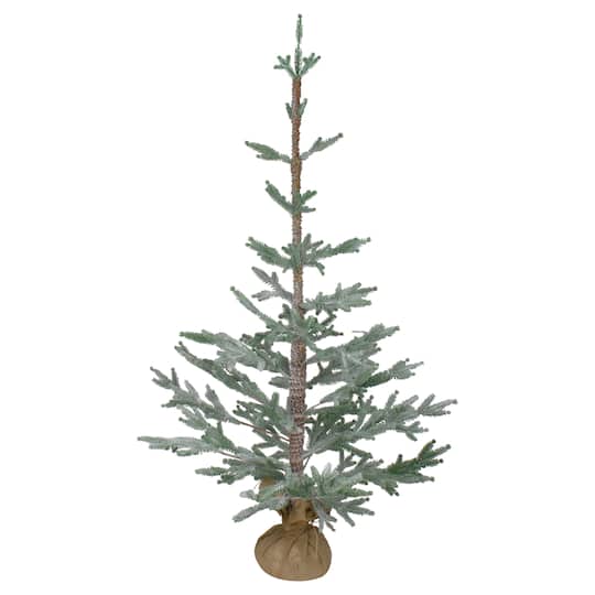 4Ft Unlit Frosted Pine Artificial Christmas Tree with Jute Base By Northlight in Green | 4 ft | Michaels®
